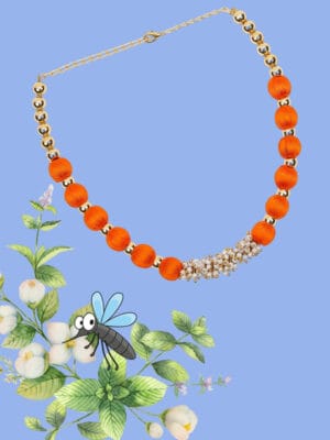 Orange Choker Necklace